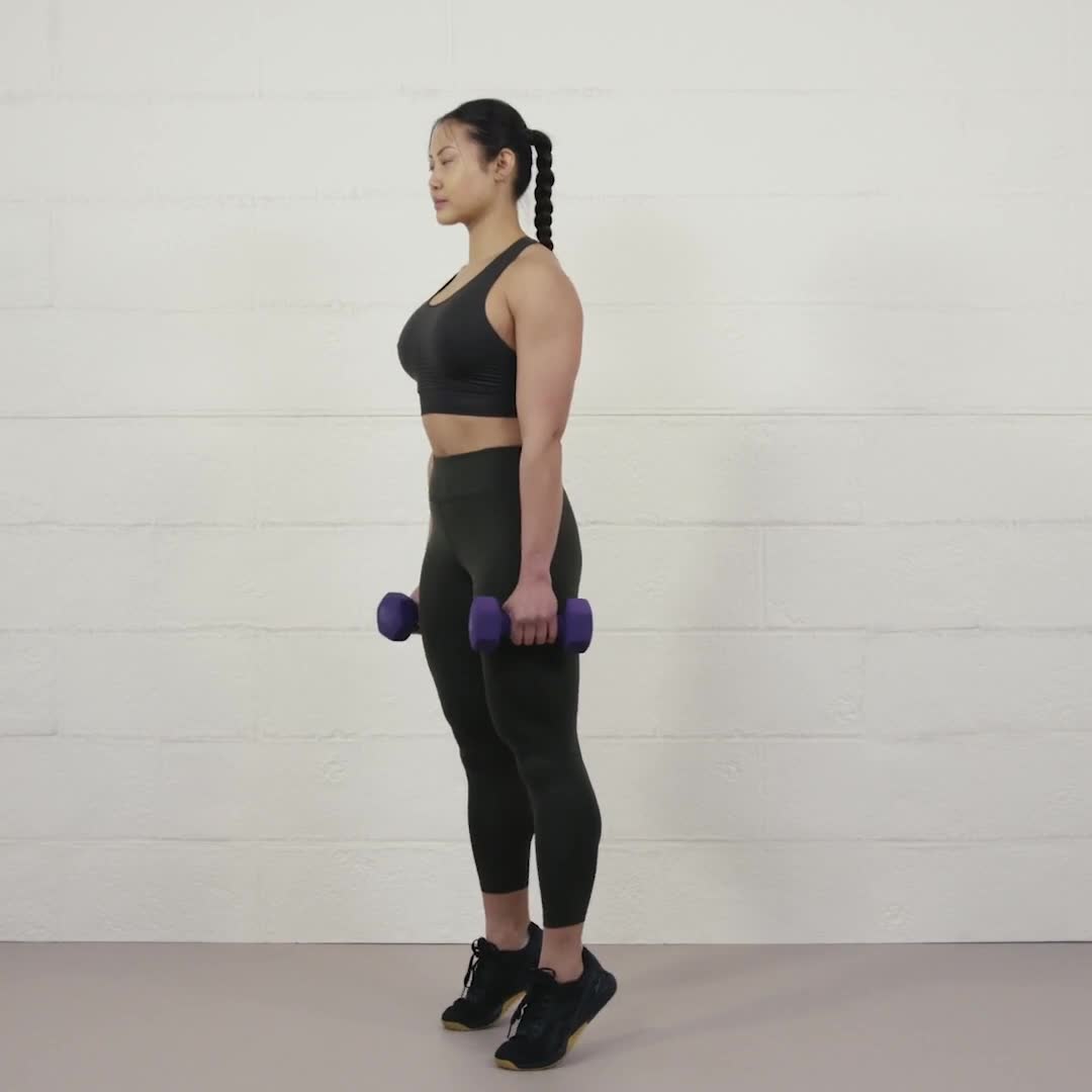 Woman doing calf raises